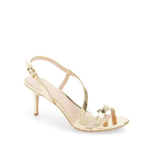 Calvin Klein Shoes - NWOT Calvin Klein Gold Leather Dress Sandals Heels